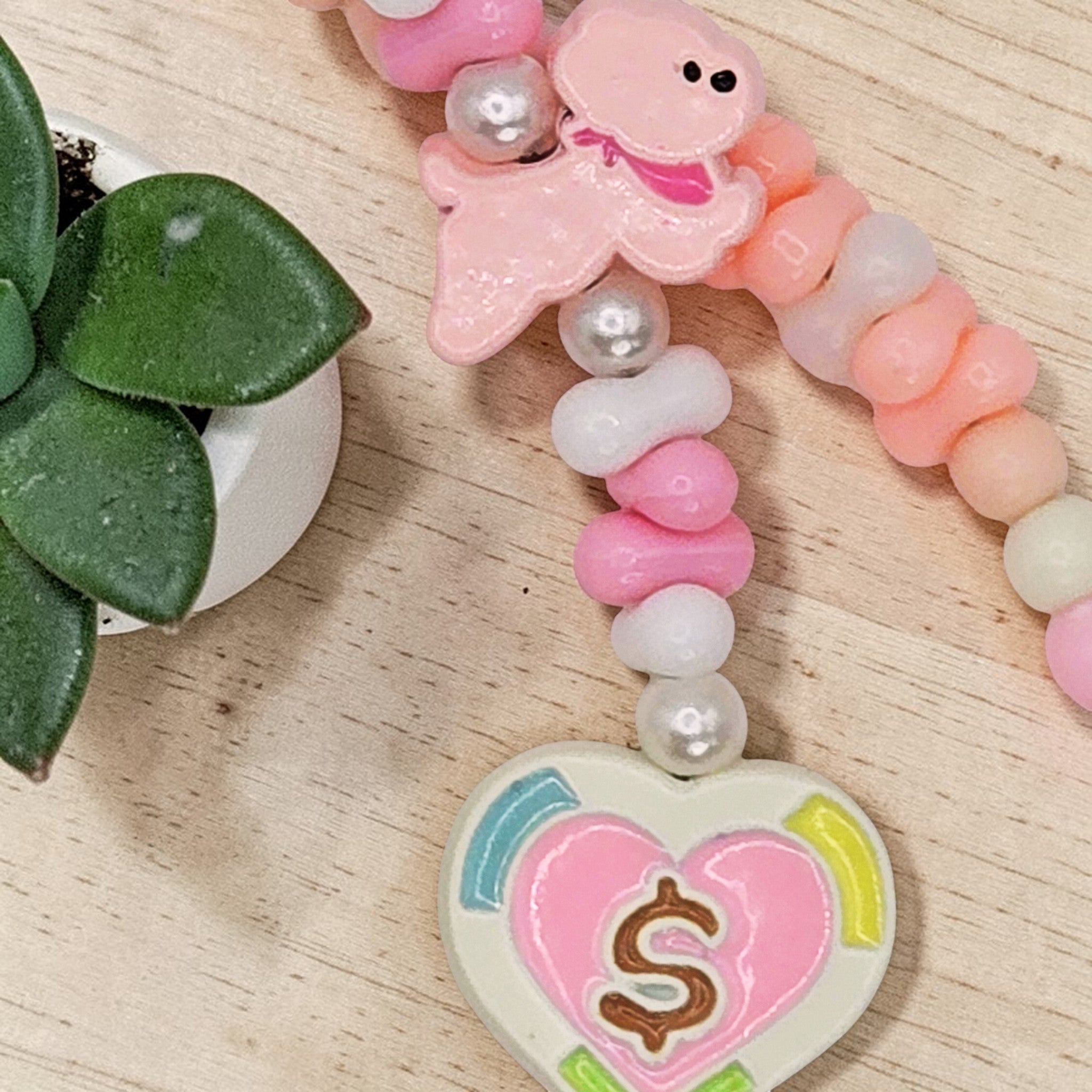 🎀💗 Pastel Plush Cutie Mini Bead Phone Chain – Handmade Kawaii Bag Charm (One of a Kind)