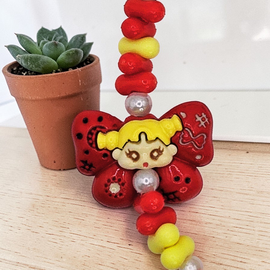 ❤️🍎 Red Apple Cutie Mini Bead Phone Chain – Handmade Kawaii Bag Charm (One of a Kind)