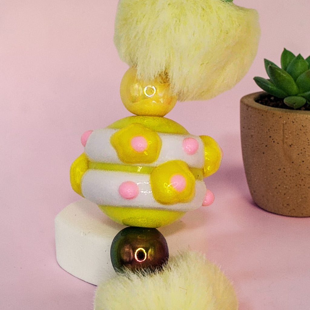 🍰🌈 Sweet Sundae Dream Mini Bead Phone Chain – Handmade Kawaii Dessert Charm (One of a Kind)