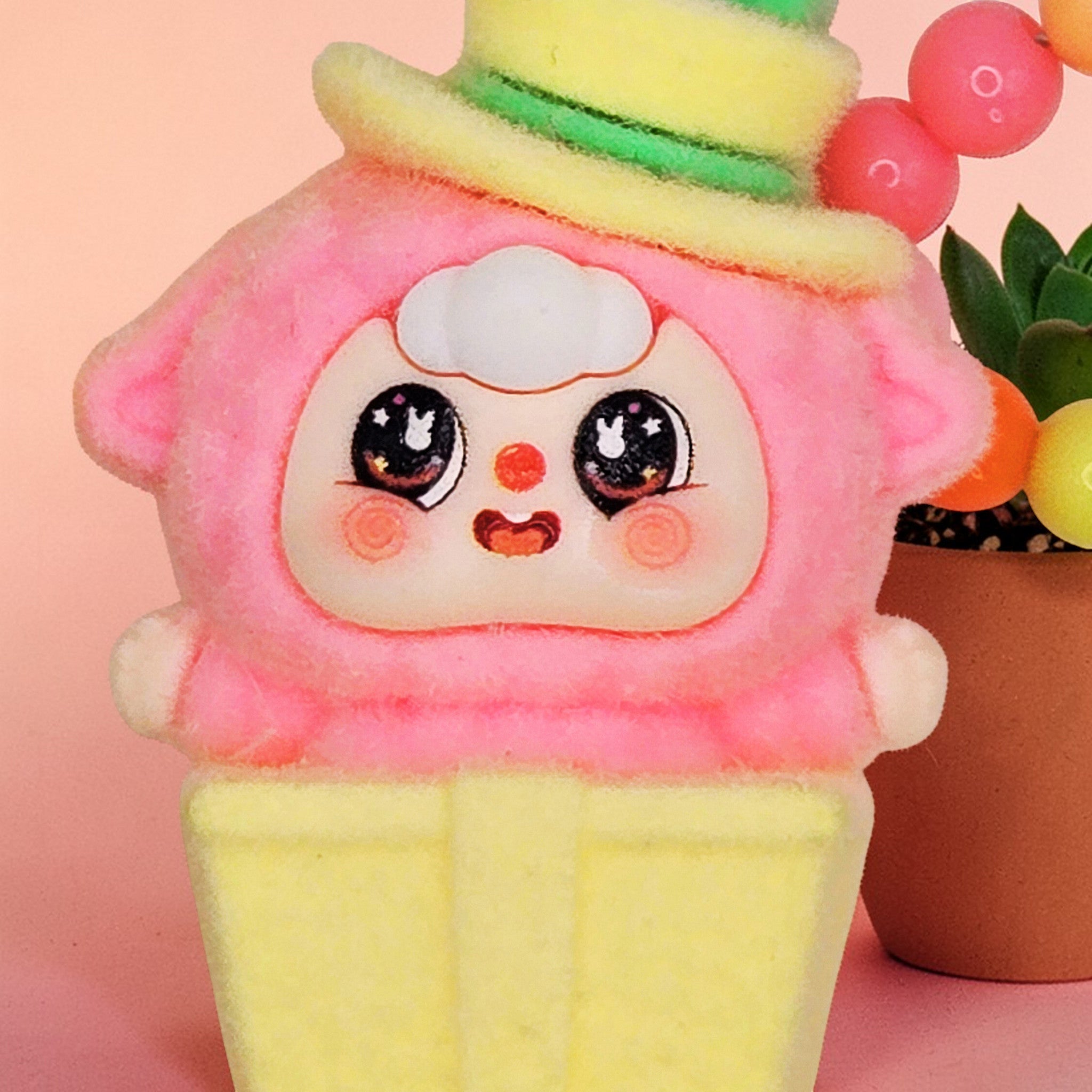 🍰🌈 Sweet Sundae Dream Mini Bead Phone Chain – Handmade Kawaii Dessert Charm (One of a Kind)