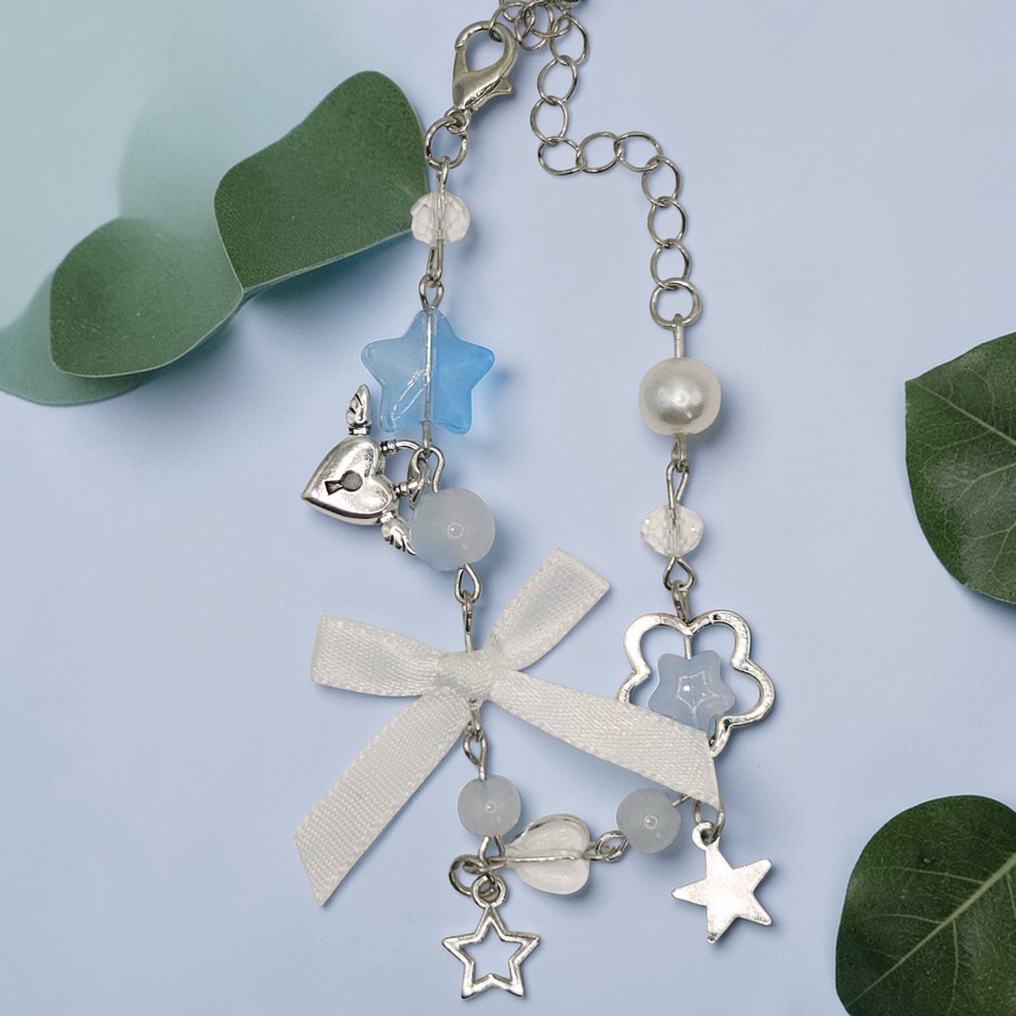 🌟 Kawaii Star Ribbon Charm Bracelet