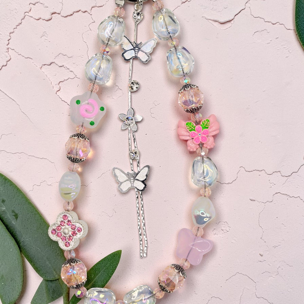 🦋✨ Enchanted Bead Phone Chain – Handmade Kawaii Charm Accessory (Multiple Styles)