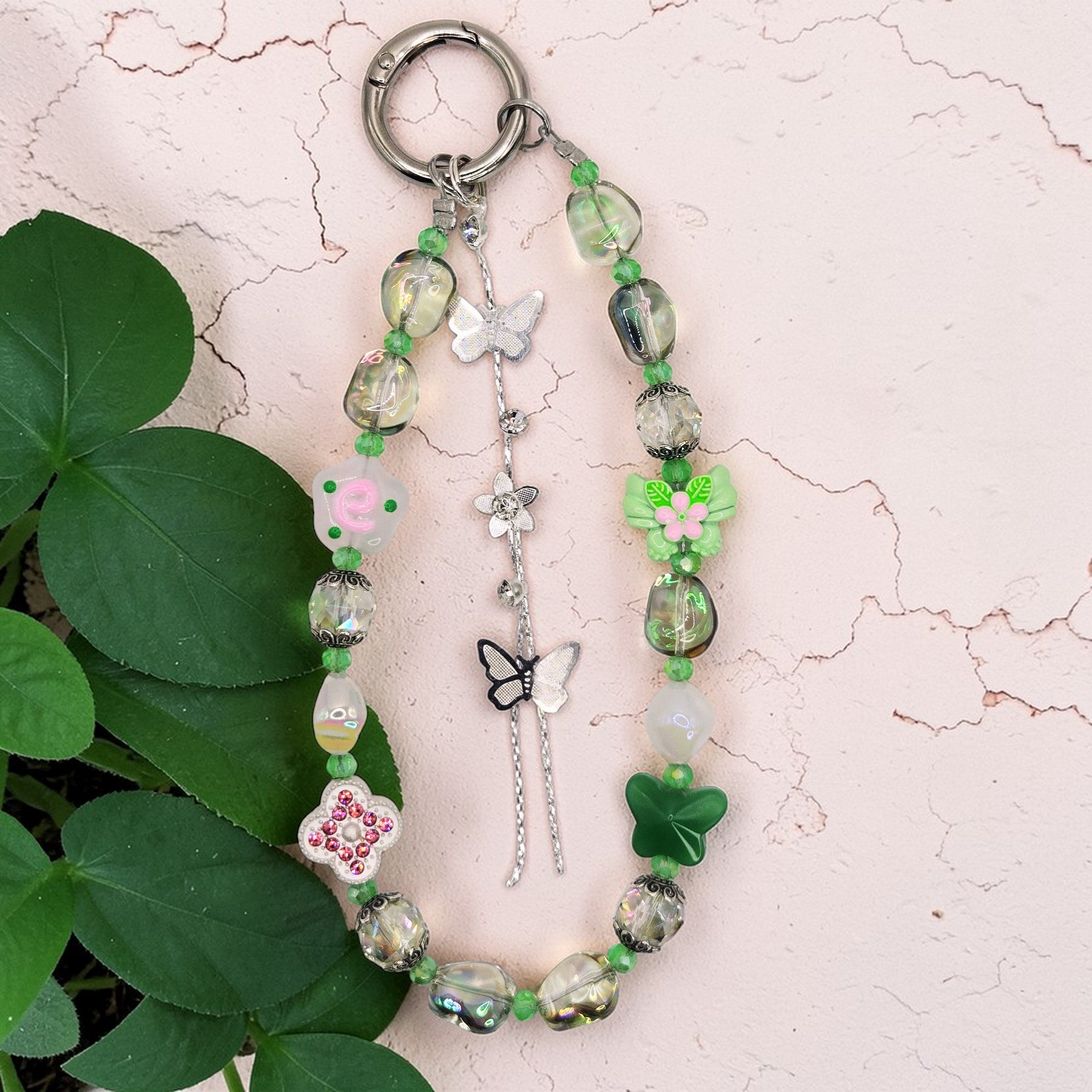 🦋✨ Enchanted Bead Phone Chain – Handmade Kawaii Charm Accessory (Multiple Styles)