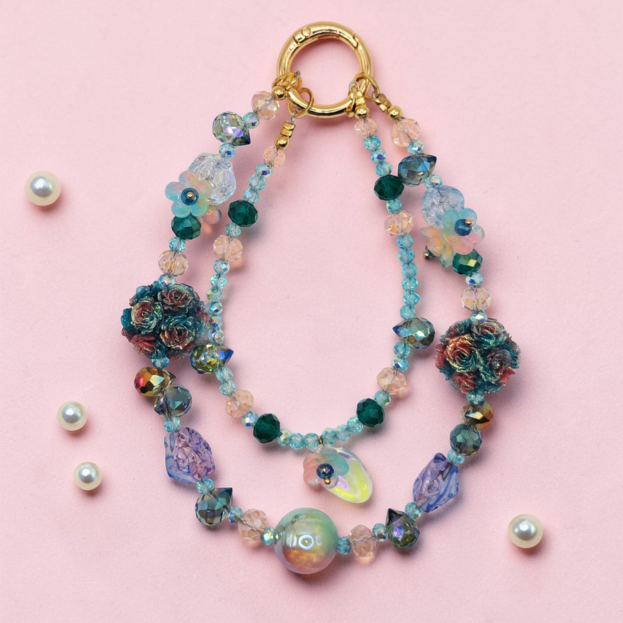 💜 Enchanted Floral Luxe Phone Chain - Glow in the Dark