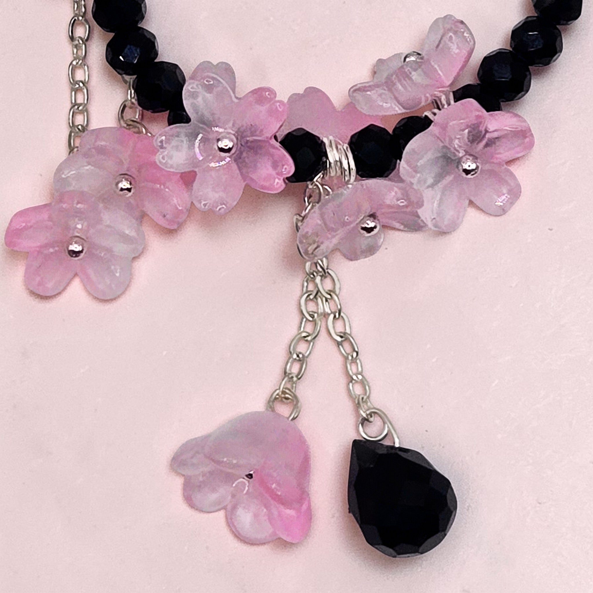 💎 Midnight Blossom Luxe Phone Chain - Glow in the Dark