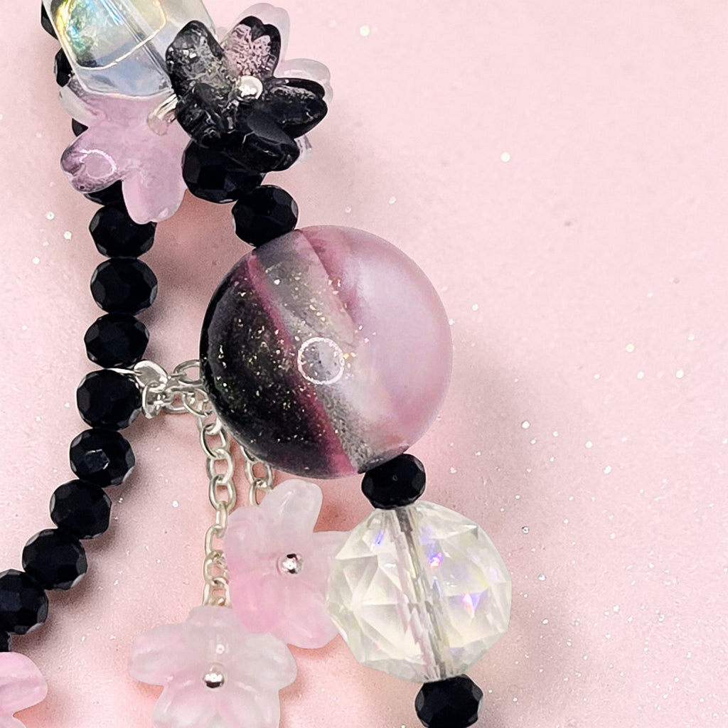 💎 Midnight Blossom Luxe Phone Chain - Glow in the Dark