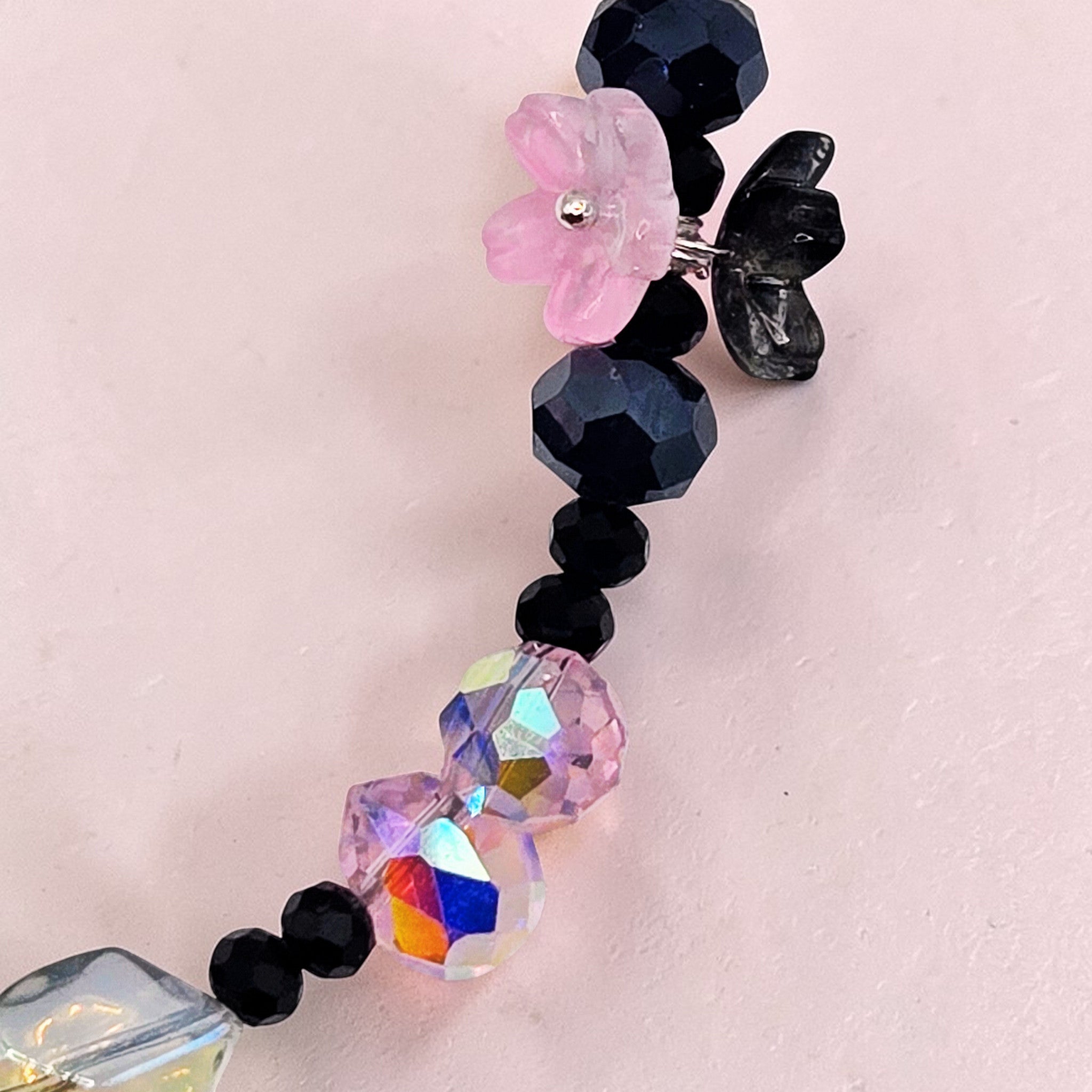 💎 Midnight Blossom Luxe Phone Chain - Glow in the Dark