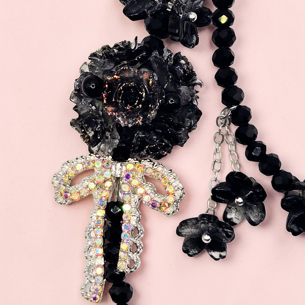 💎 Midnight Blossom Luxe Phone Chain - Glow in the Dark