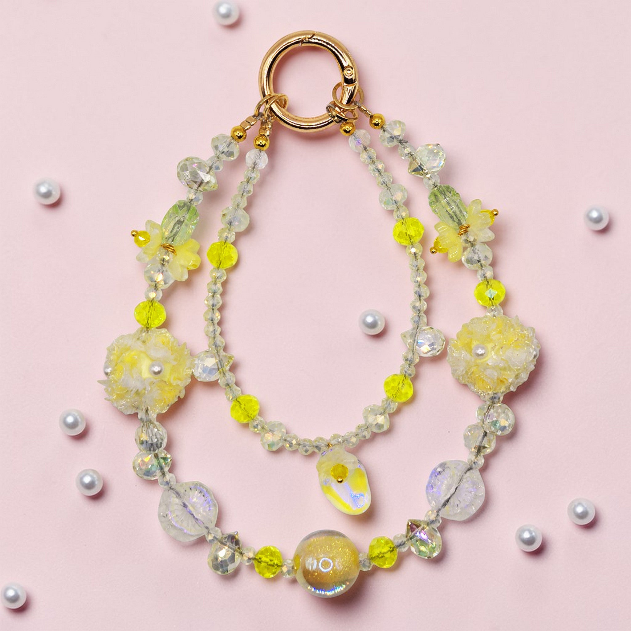 💜 Enchanted Floral Luxe Phone Chain - Glow in the Dark