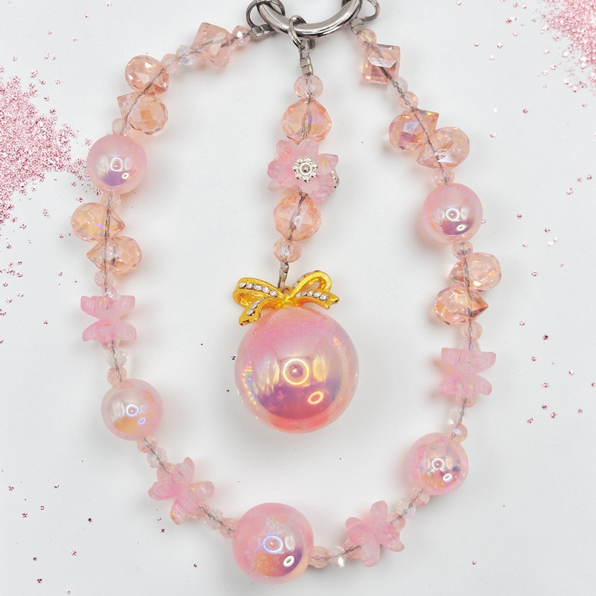 ✨ Enchanted Luxe Crystal Phone Chain – Glow in the Dark & Color Changing