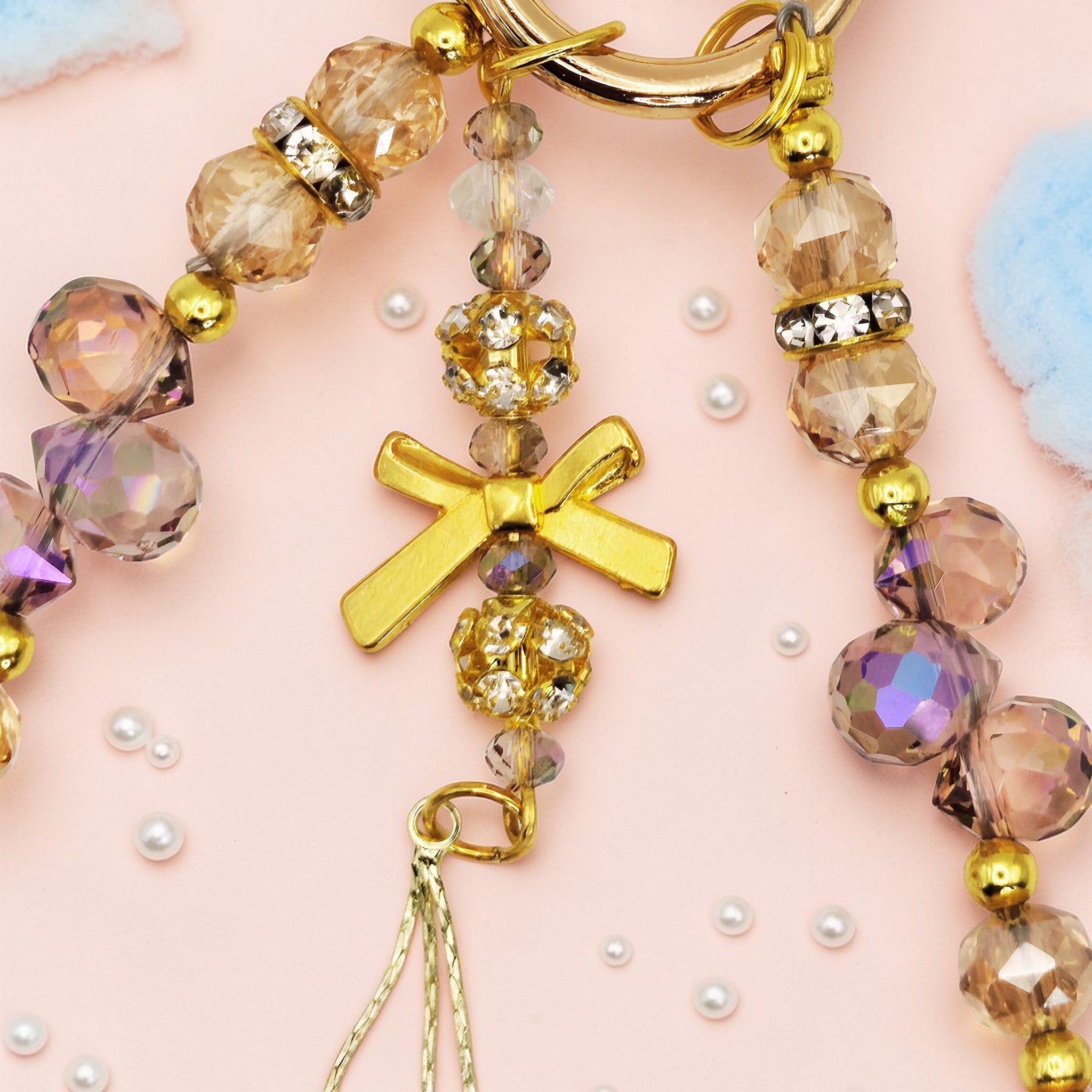 Golden Stardust Luxe Phone Chain ✨💜