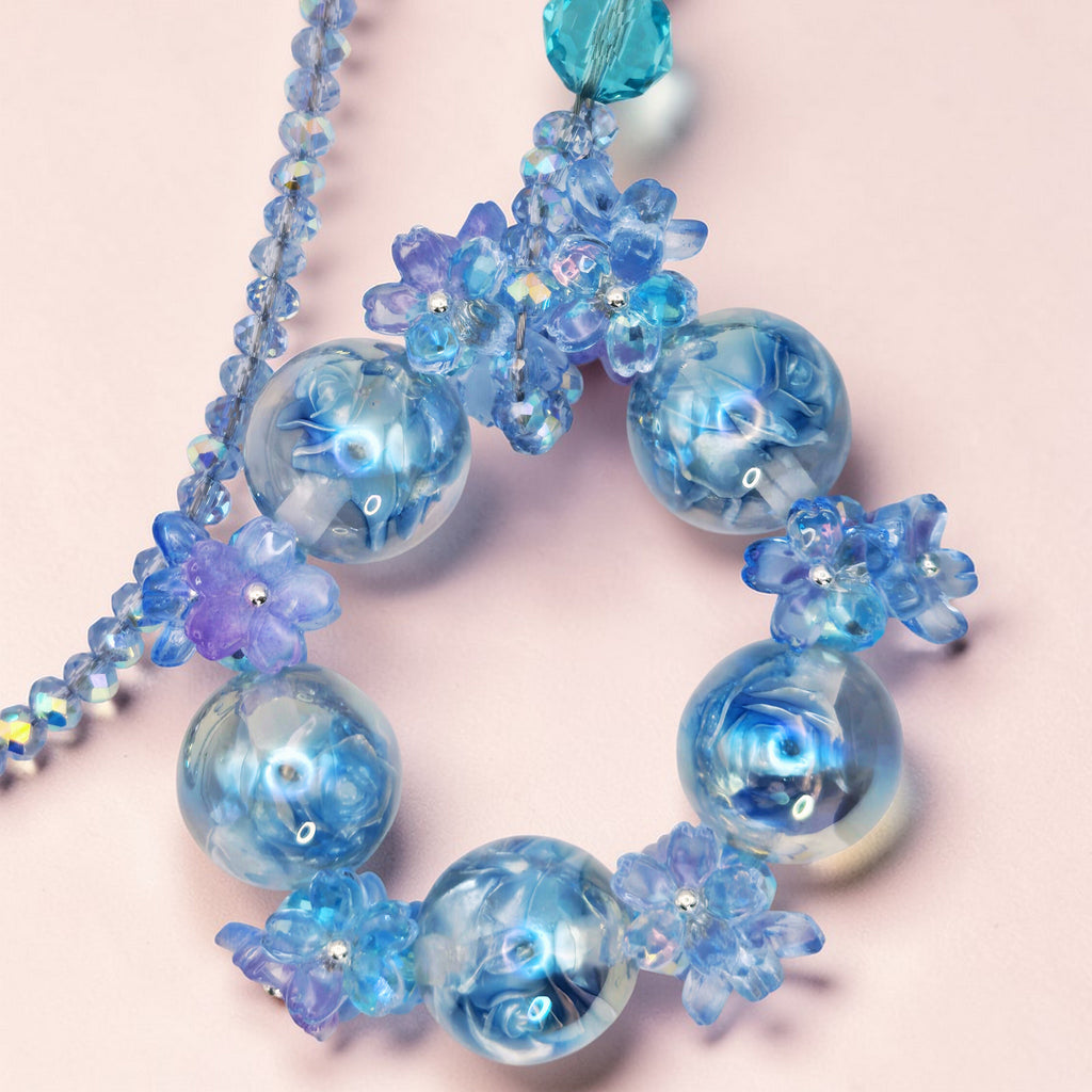 ❄️💙 Frosted Sky Pom Phone Charm - Glow in the dark