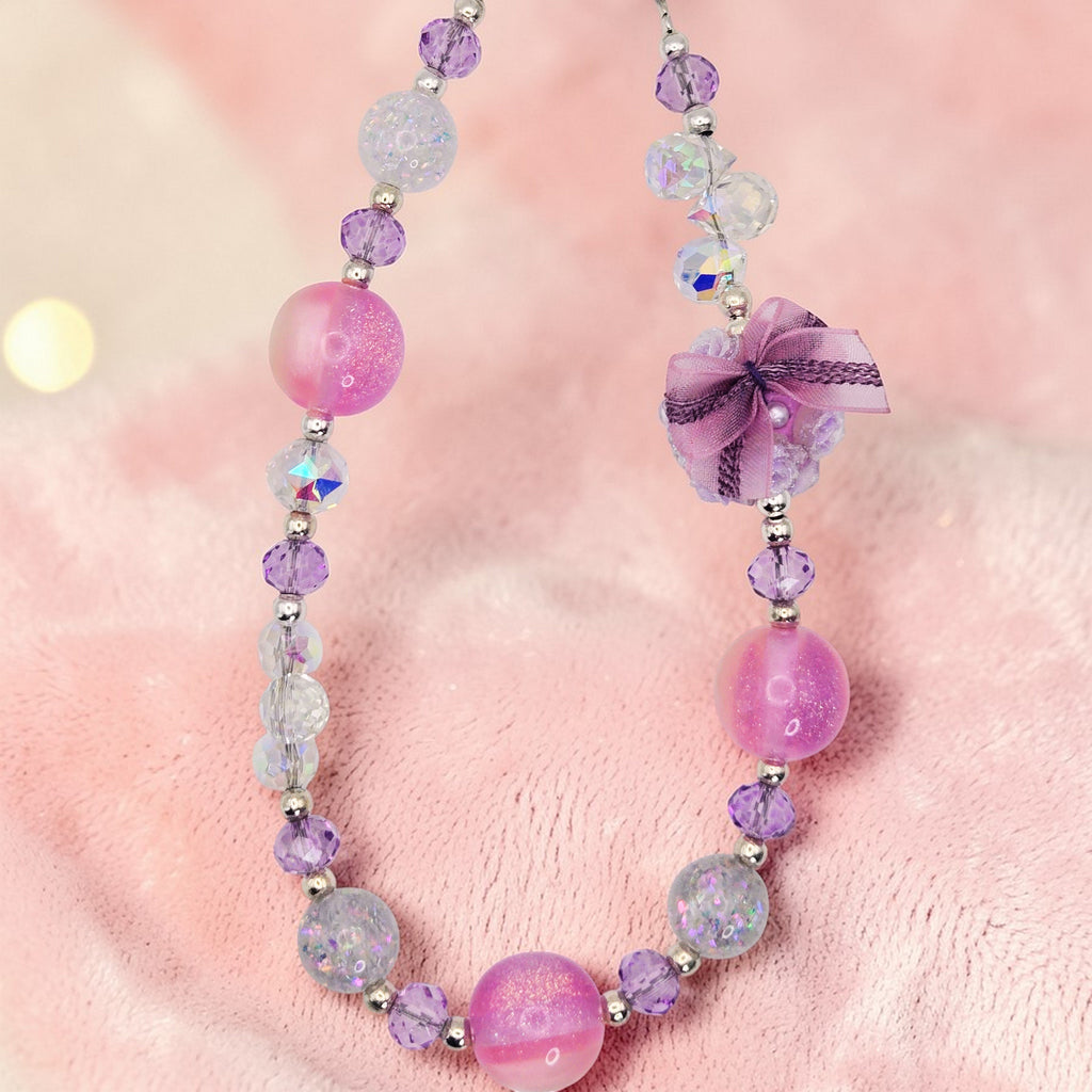 💜🌸✨ Lavender Blush Glow Luxe Phone Chain - Glow in the Dark
