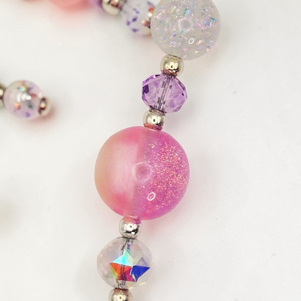 💜🌸✨ Lavender Blush Glow Luxe Phone Chain - Glow in the Dark