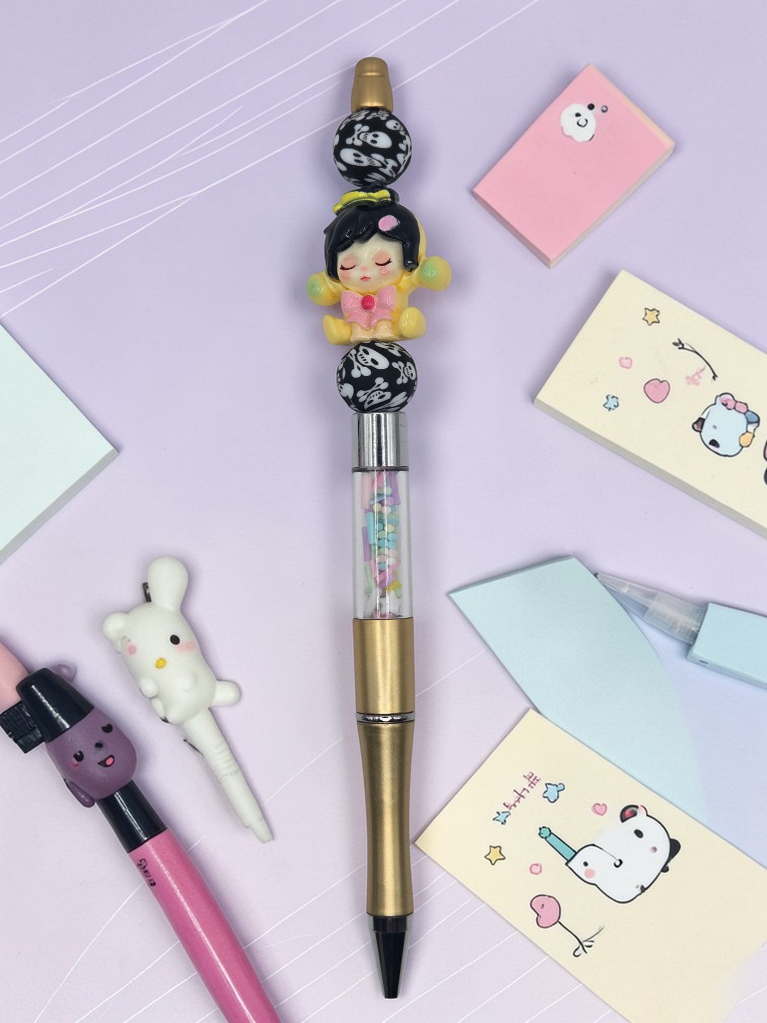 🎀✨ Kawaii Dream Doll Sprinkle Beaded Pen ✨🎀