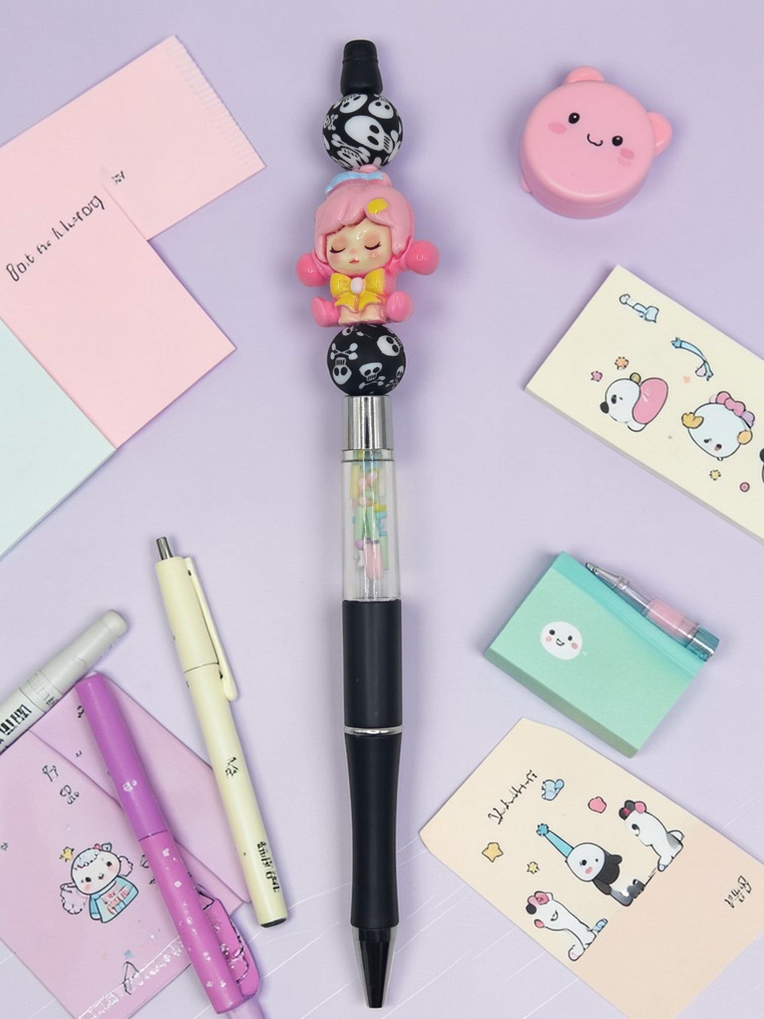 🎀✨ Kawaii Dream Doll Sprinkle Beaded Pen ✨🎀
