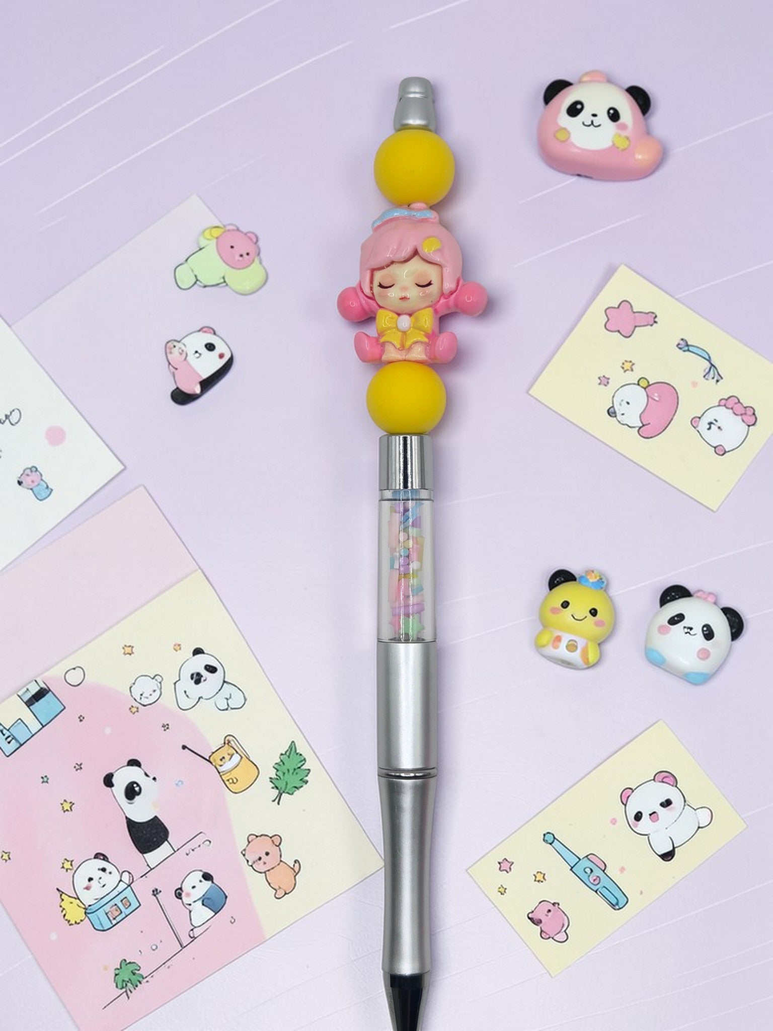 🎀✨ Kawaii Dream Doll Sprinkle Beaded Pen ✨🎀