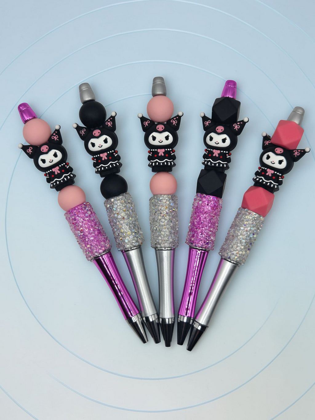 🖤🎀 Kawaii Sparkle Beaded Pen 🎀🖤