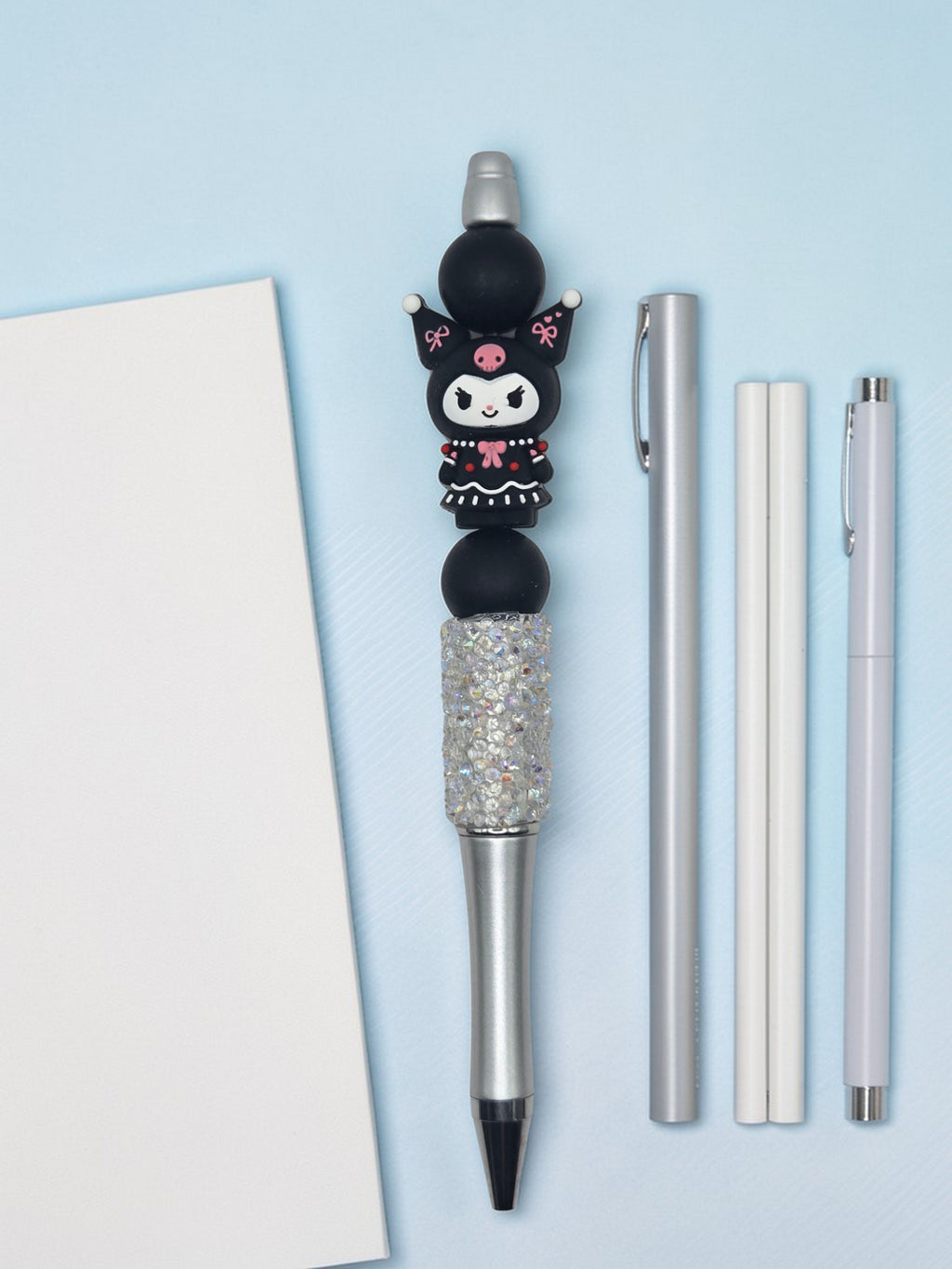 🖤🎀 Kawaii Sparkle Beaded Pen 🎀🖤