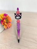🖤🎀 Kawaii Goth Sparkle Beaded Pen 🎀🖤