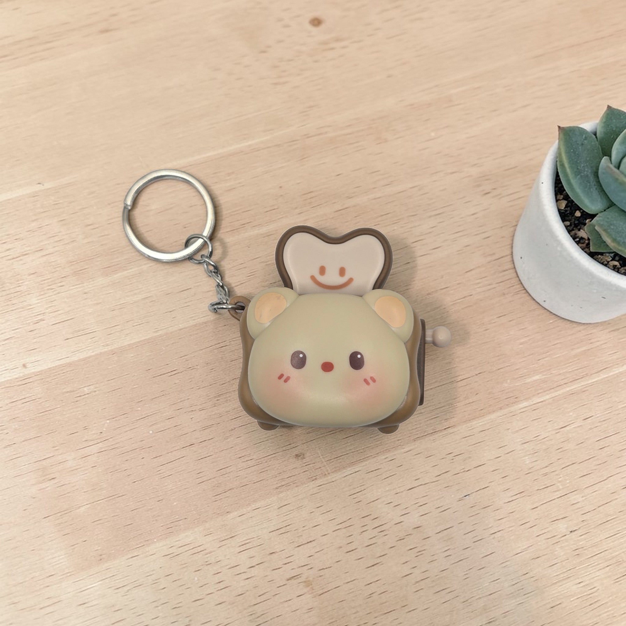 🍞🐻✨ Kawaii Fidget Toaster Keychain ✨🐼🍞