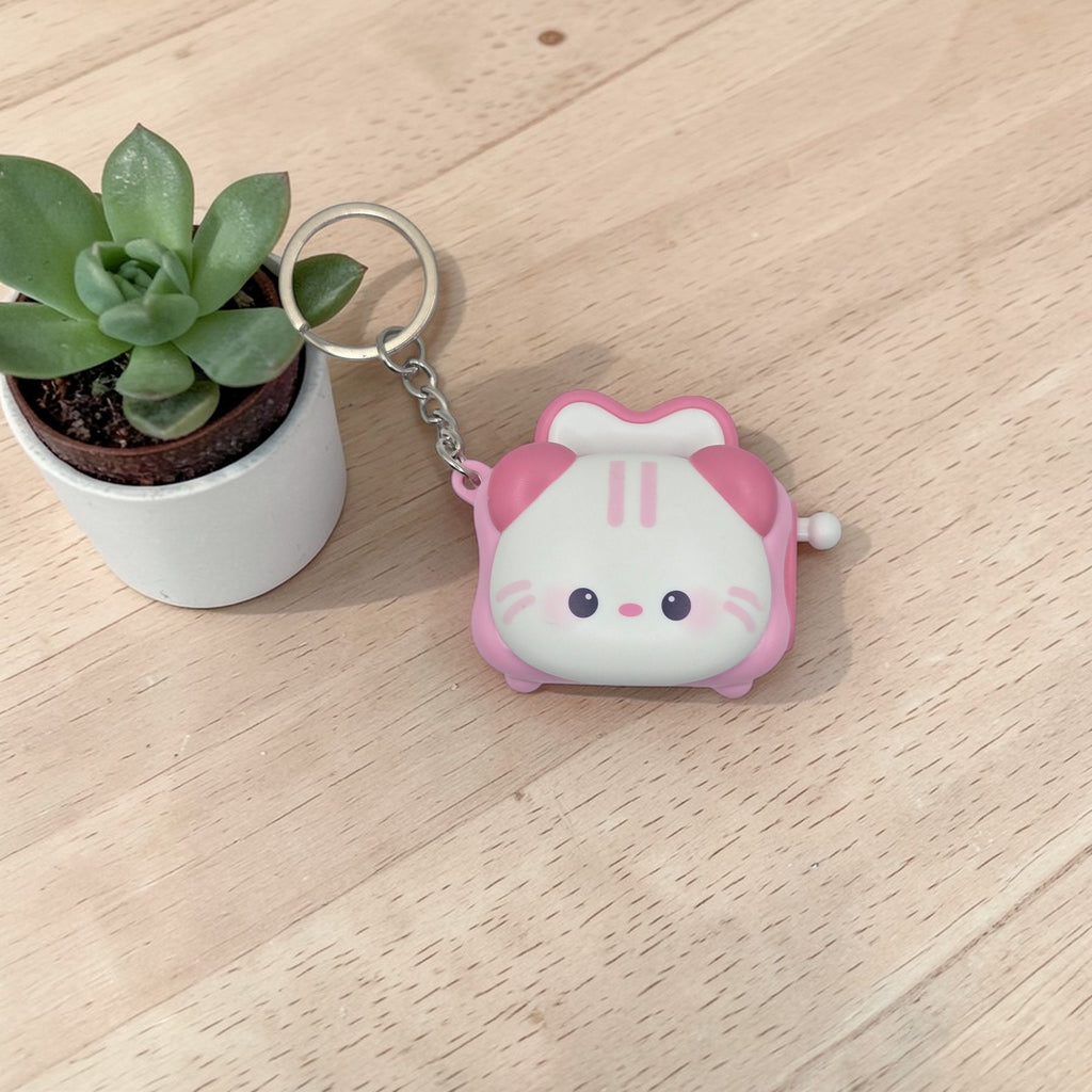 🍞🐻✨ Kawaii Fidget Toaster Keychain ✨🐼🍞