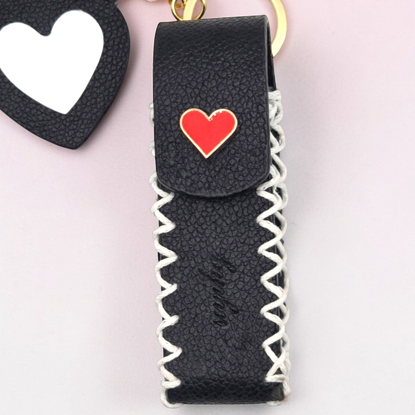 💖 Heart Mirror Keychain Wallet Charm