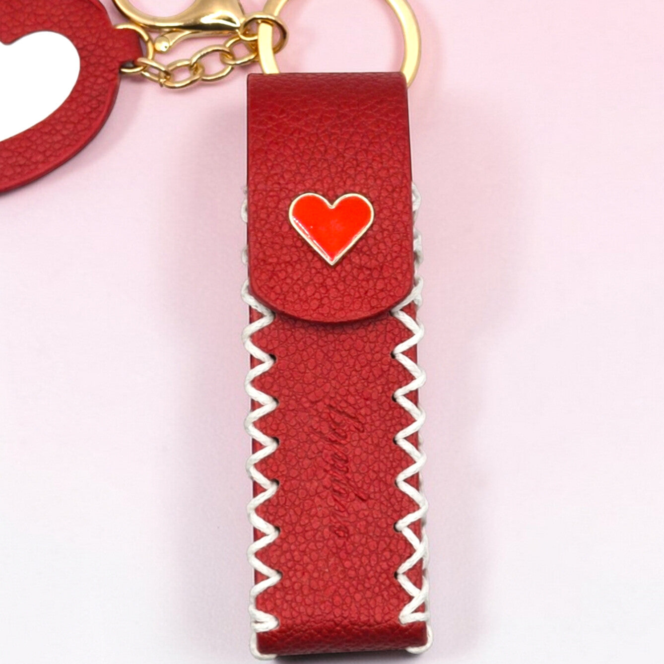 💖 Heart Mirror Keychain Wallet Charm