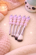 ✨ Kawaii Purple Hello Kitty Makeup Brush Set 🎀💜