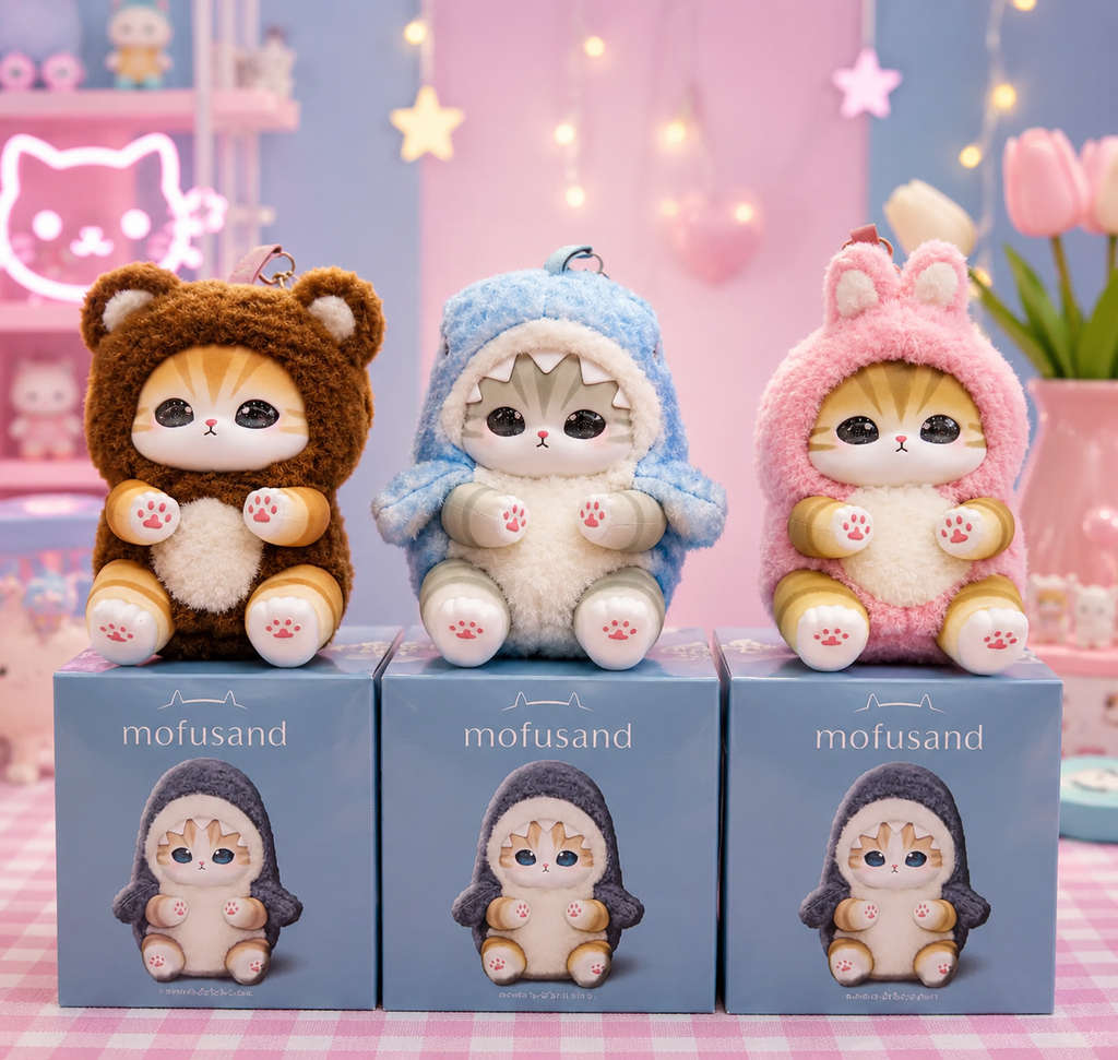 🐾 Mofusand Cozy Animal Blind Box Plush Keychains 🐾 Description
