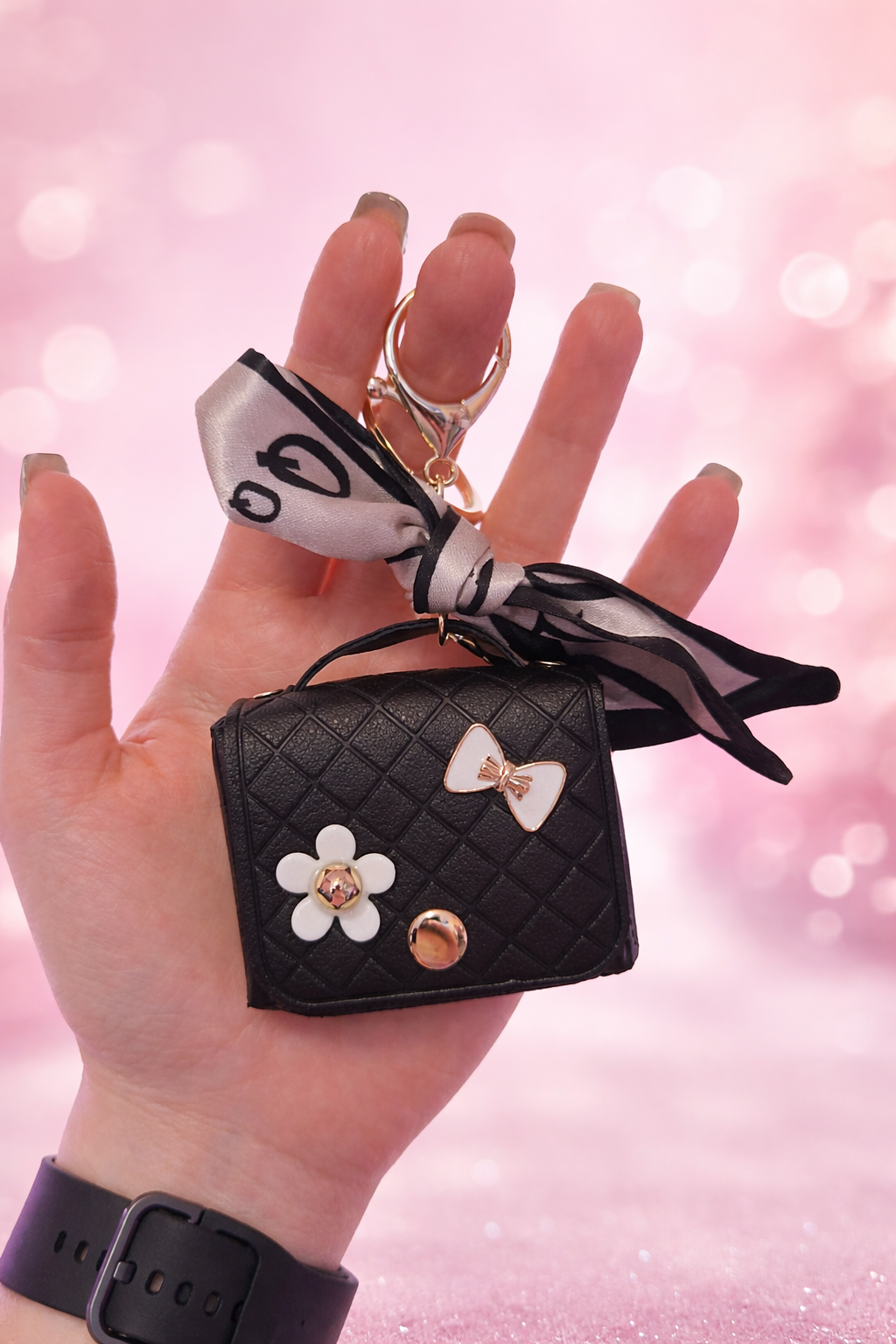 🖤🎀 Luxe Bow Mini Handbag Charm 🎀🖤