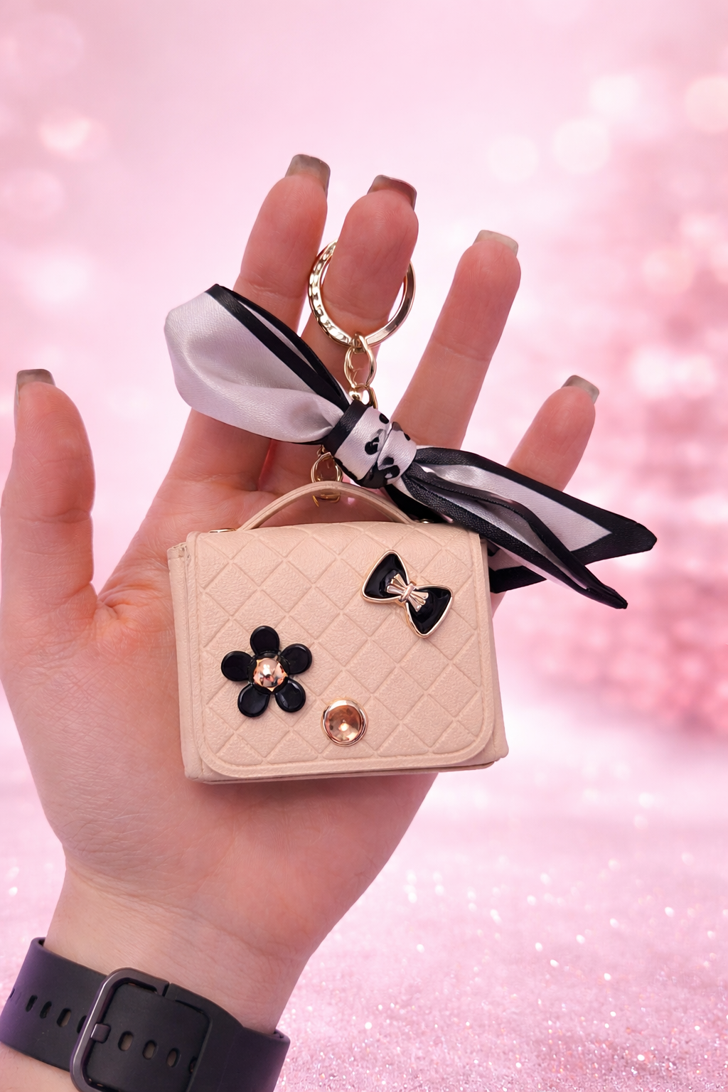 🖤🎀 Luxe Bow Mini Handbag Charm 🎀🖤