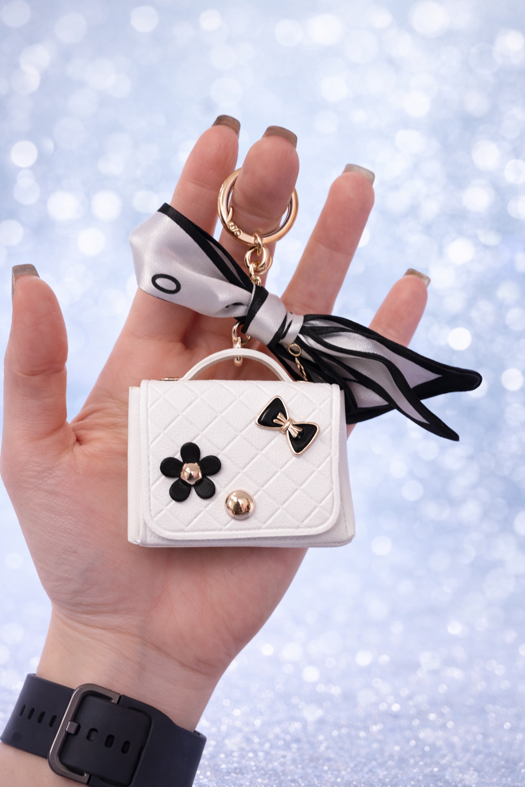 🖤🎀 Luxe Bow Mini Handbag Charm 🎀🖤