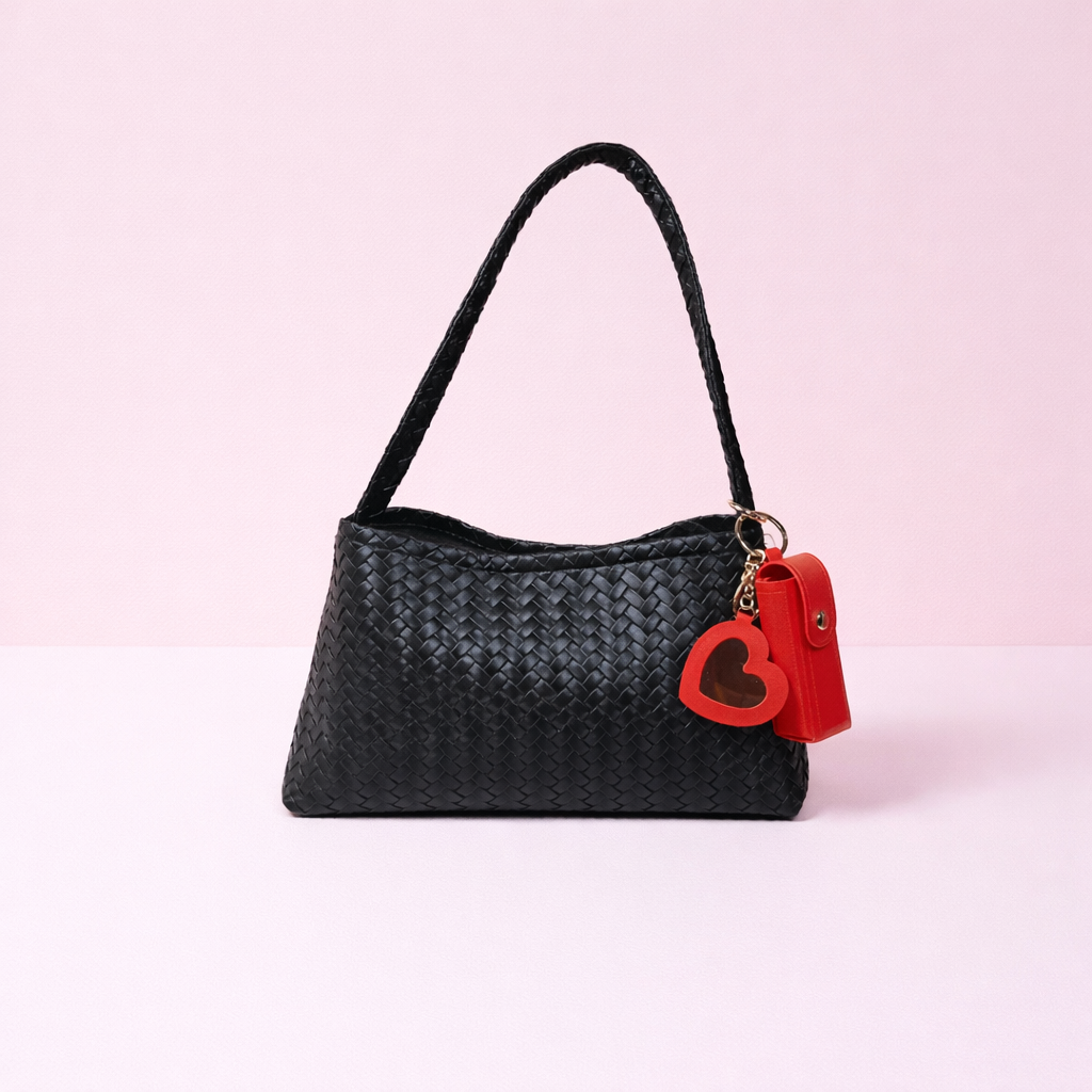 👜✨ Knitted Faux Leather Shoulder Bag ✨👜