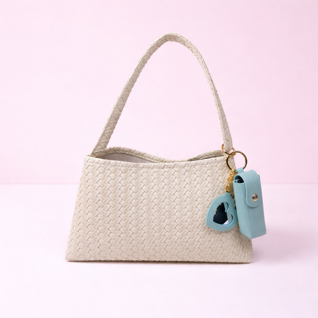 👜✨ Knitted Faux Leather Shoulder Bag ✨👜