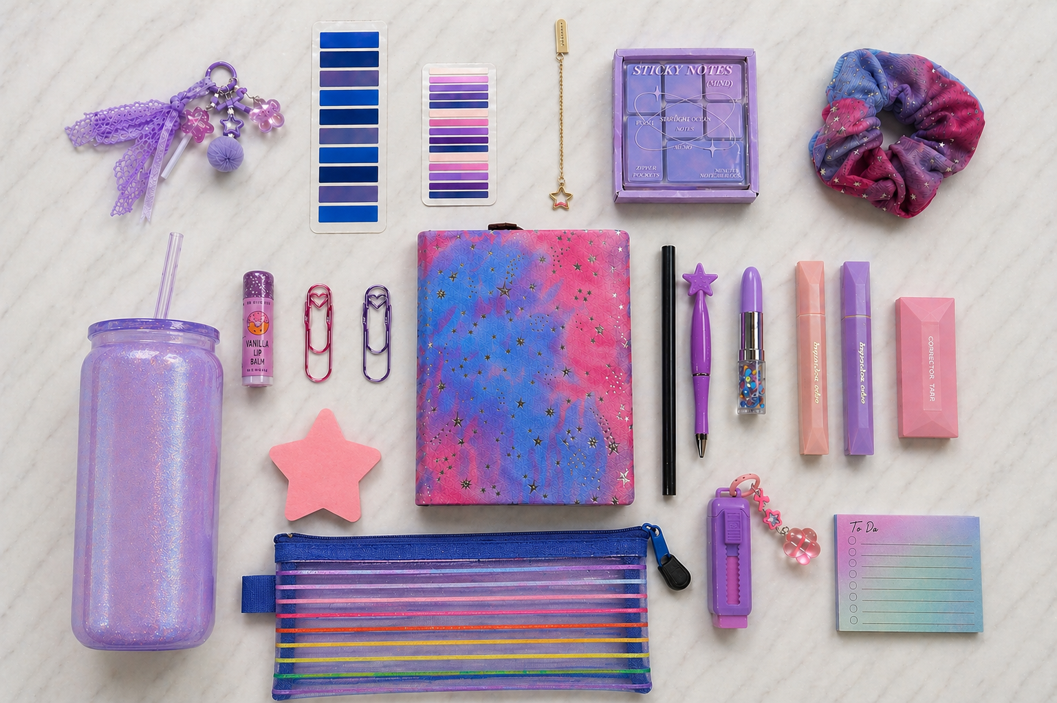 Galaxy Dream Stationery Bundle 💜✨(Handmade + Curated Collection)
