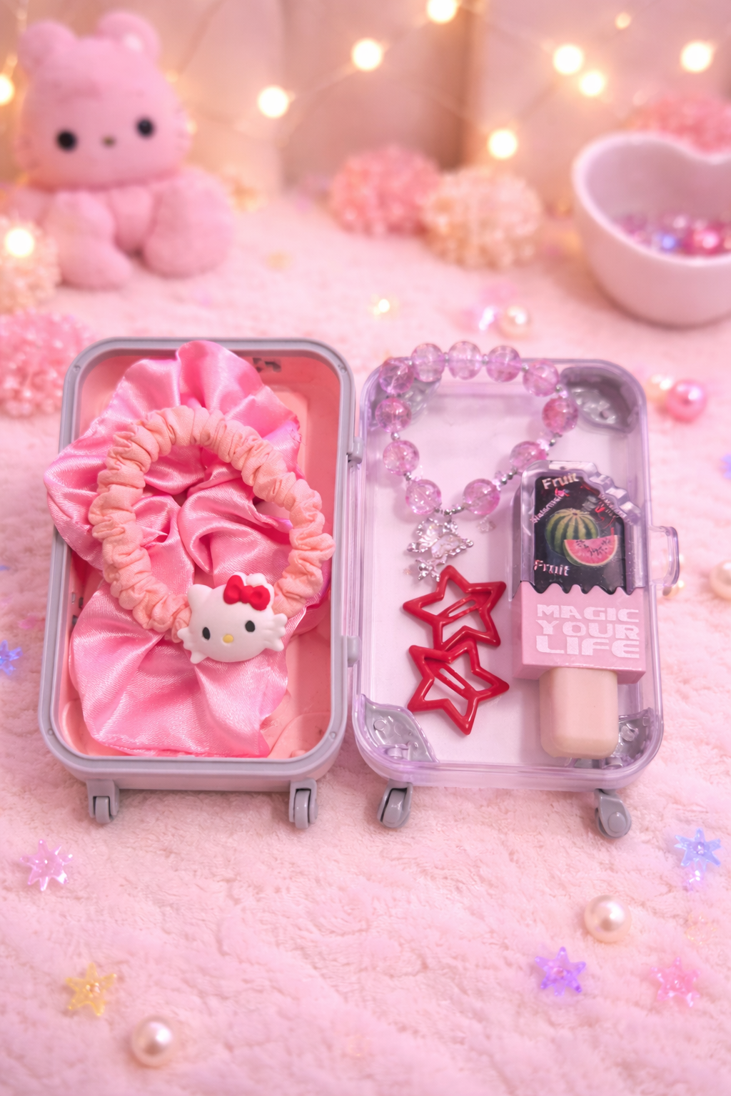 🎀✨ Pink Watermelon Kawaii Travel Treasure Set ✨🎀