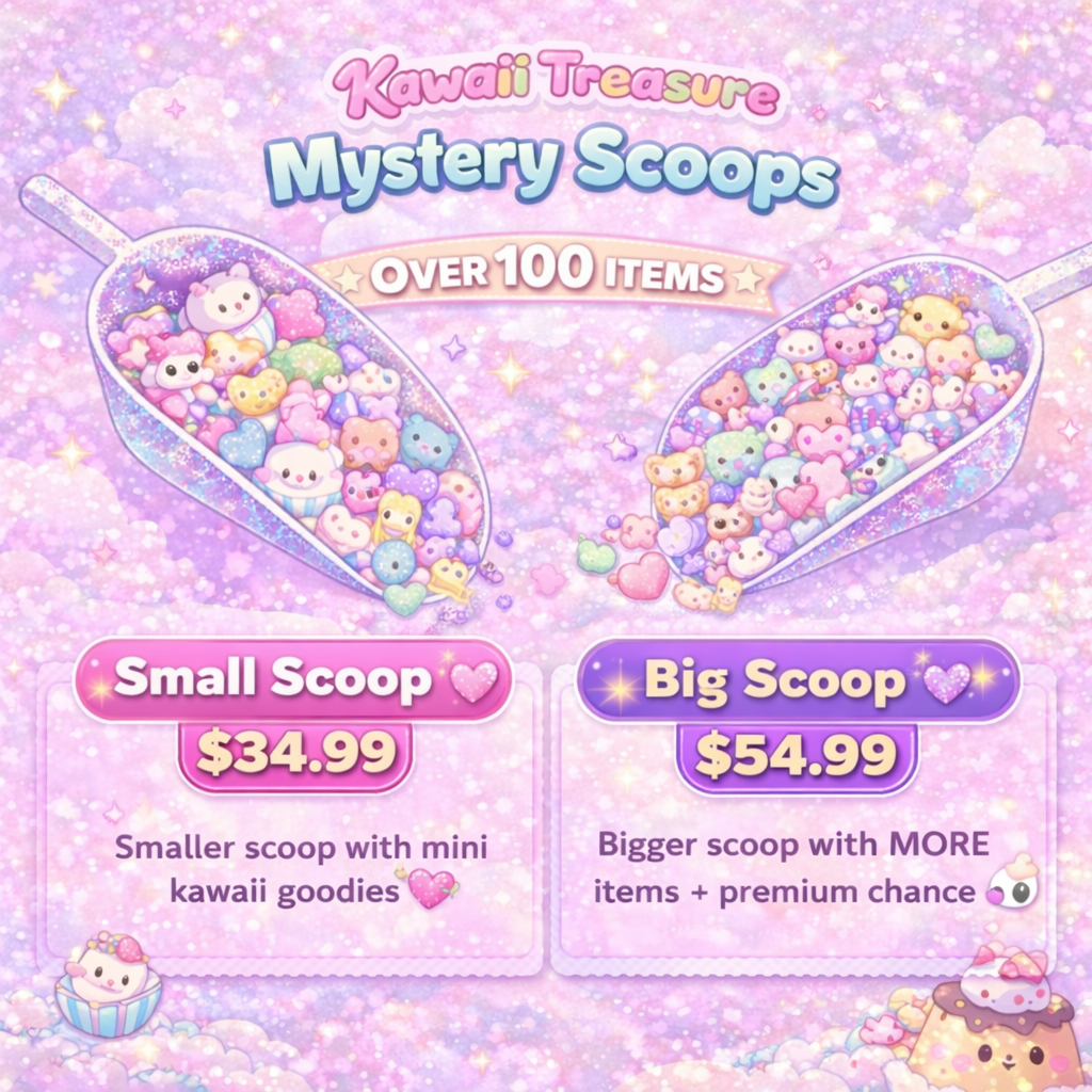 🎀✨ Kawaii Treasure Scoop Shop – Mystery Scoops ✨🍬