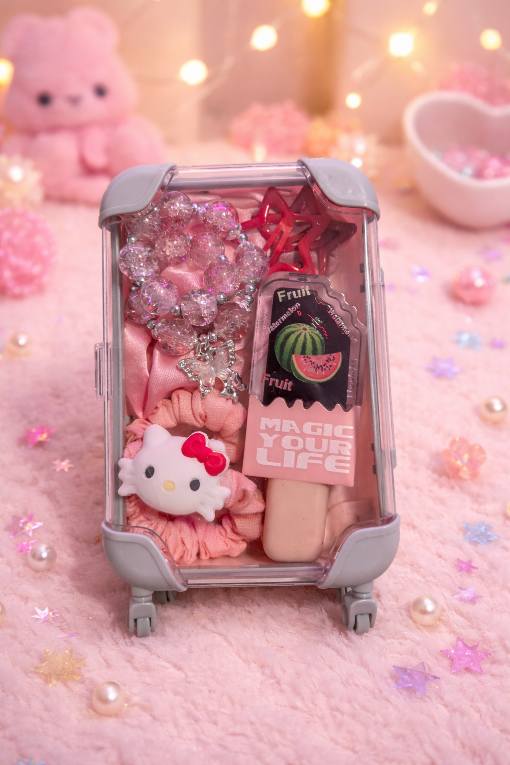 🎀✨ Pink Watermelon Kawaii Travel Treasure Set ✨🎀
