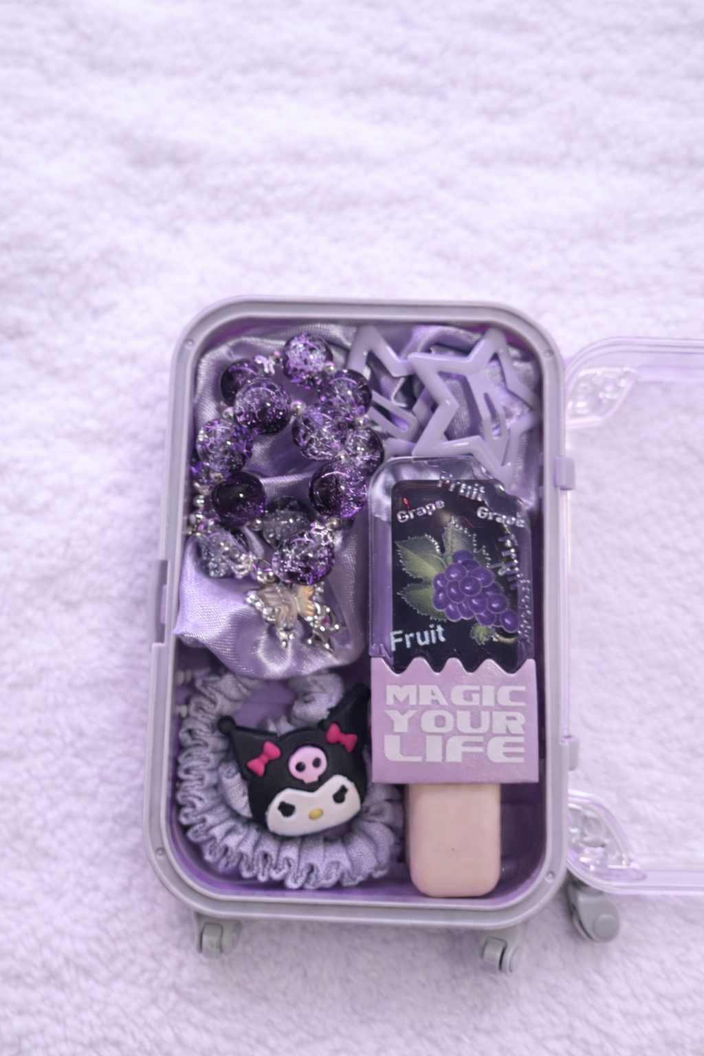 💜✨ Midnight Grape Kawaii Mini Suitcase Set ✨💜