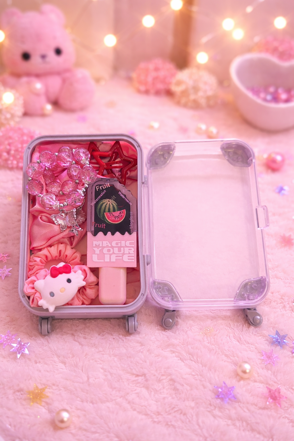 🎀✨ Pink Watermelon Kawaii Travel Treasure Set ✨🎀