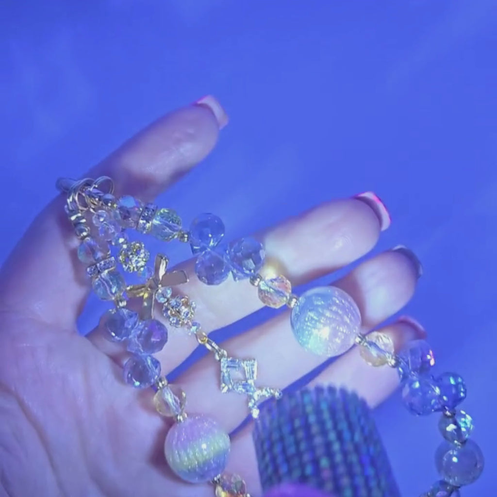 💫 Rainbow Frost Luxe Phone Chain - Glow in the Dark