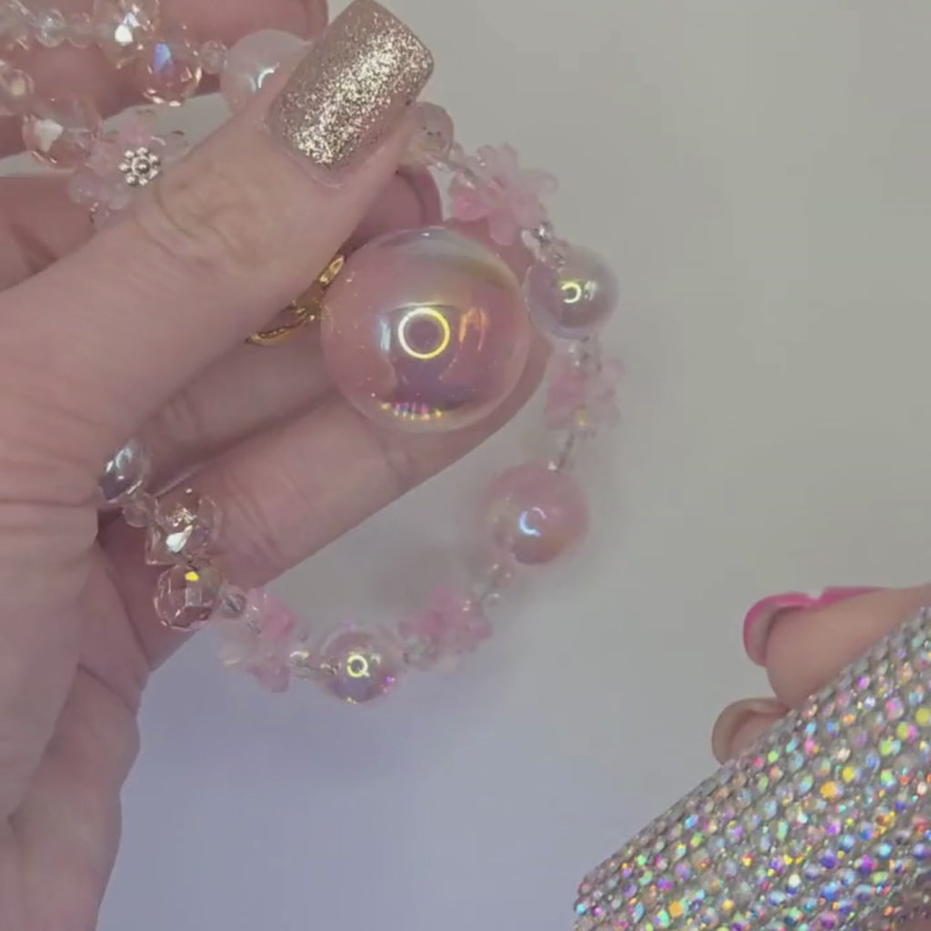 ✨ Enchanted Luxe Crystal Phone Chain – Glow in the Dark & Color Changing