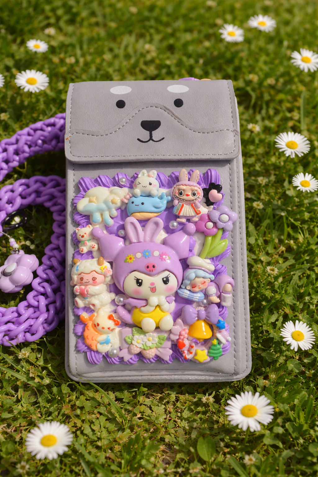 Kuromi Kawaii Mini Crossbody Phone Wallet Purse 💜🐰✨