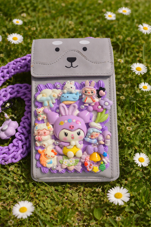 Kuromi Kawaii Mini Crossbody Phone Wallet Purse 💜🐰✨