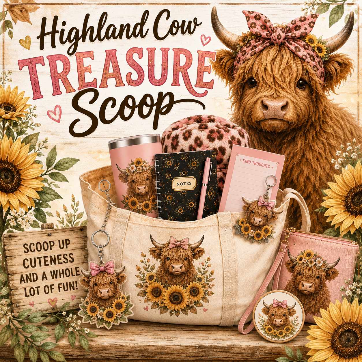 🐮 Highland Cow Treasure Scoop 🌻