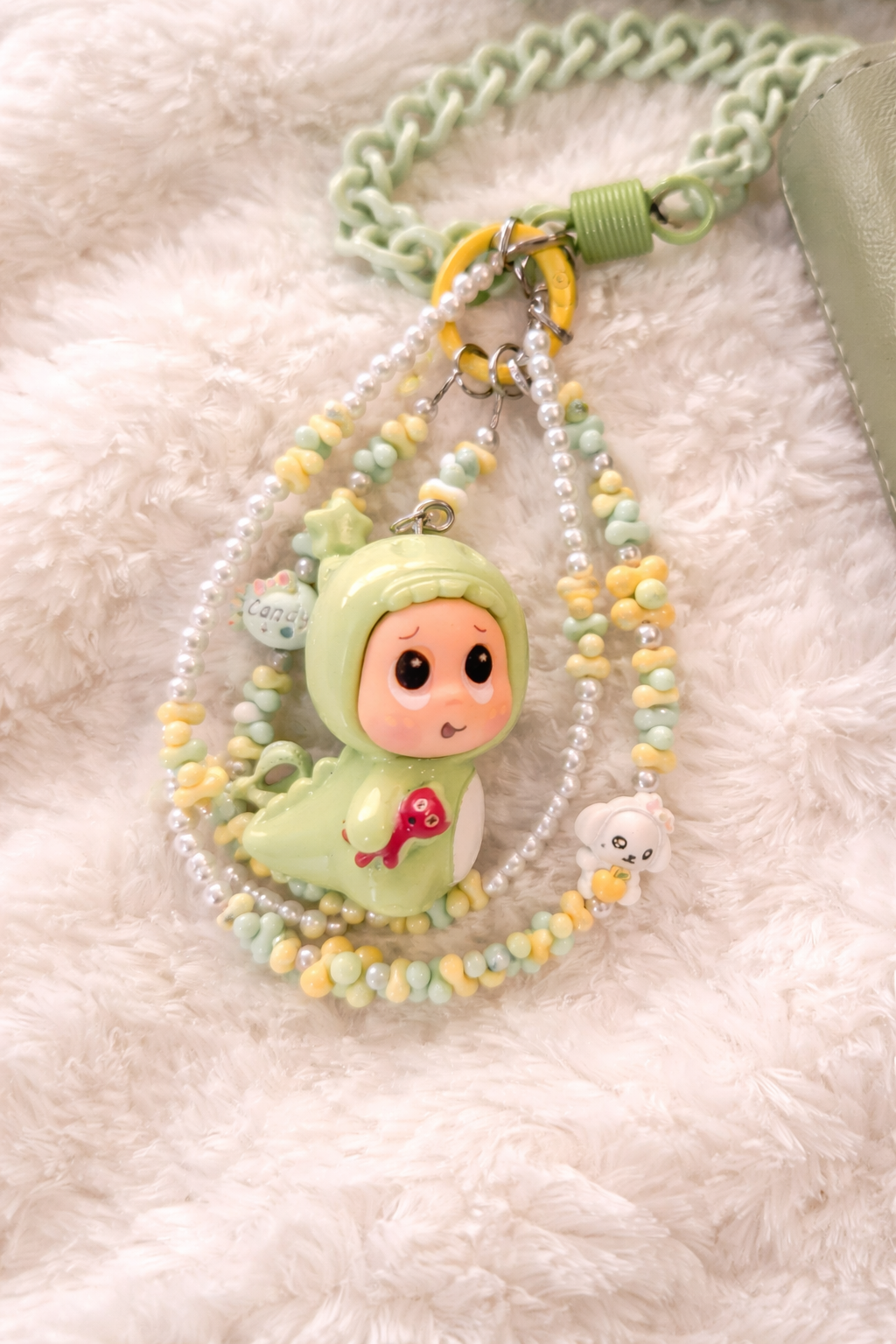 🦖 Mint Kawaii Dino Crossbody Phone Pouch Set 🦖