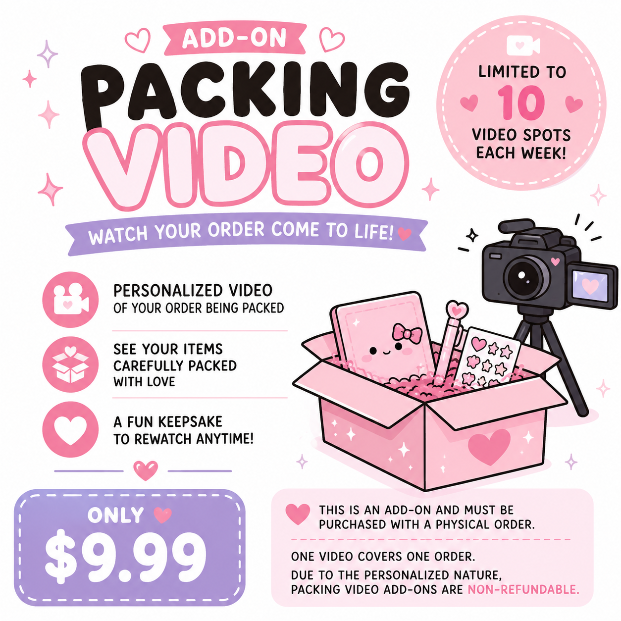 🎥 Personalized Packing Video Add-On