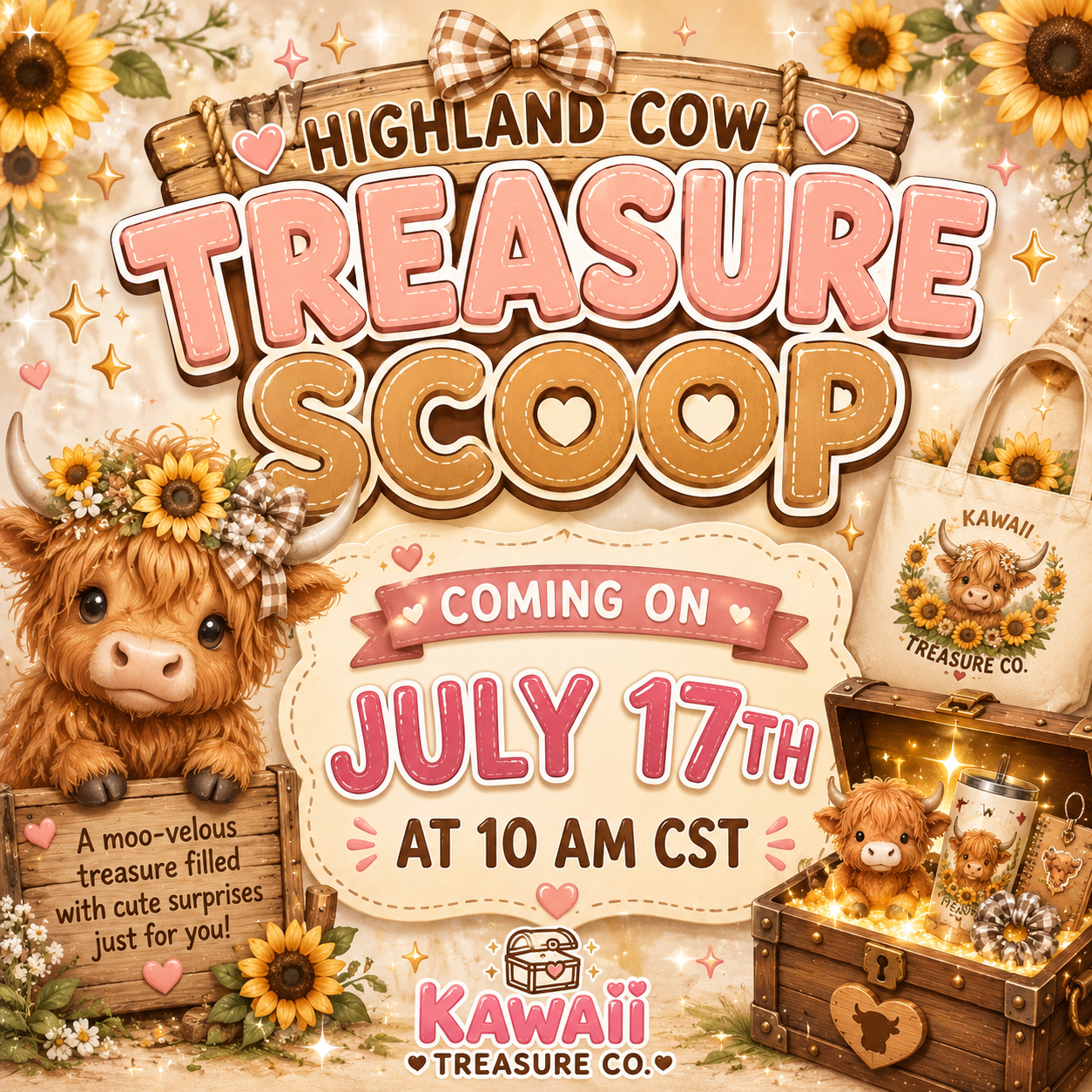 🐮 Highland Cow Treasure Scoop 🌻